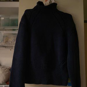 Blue Turtleneck Sweater